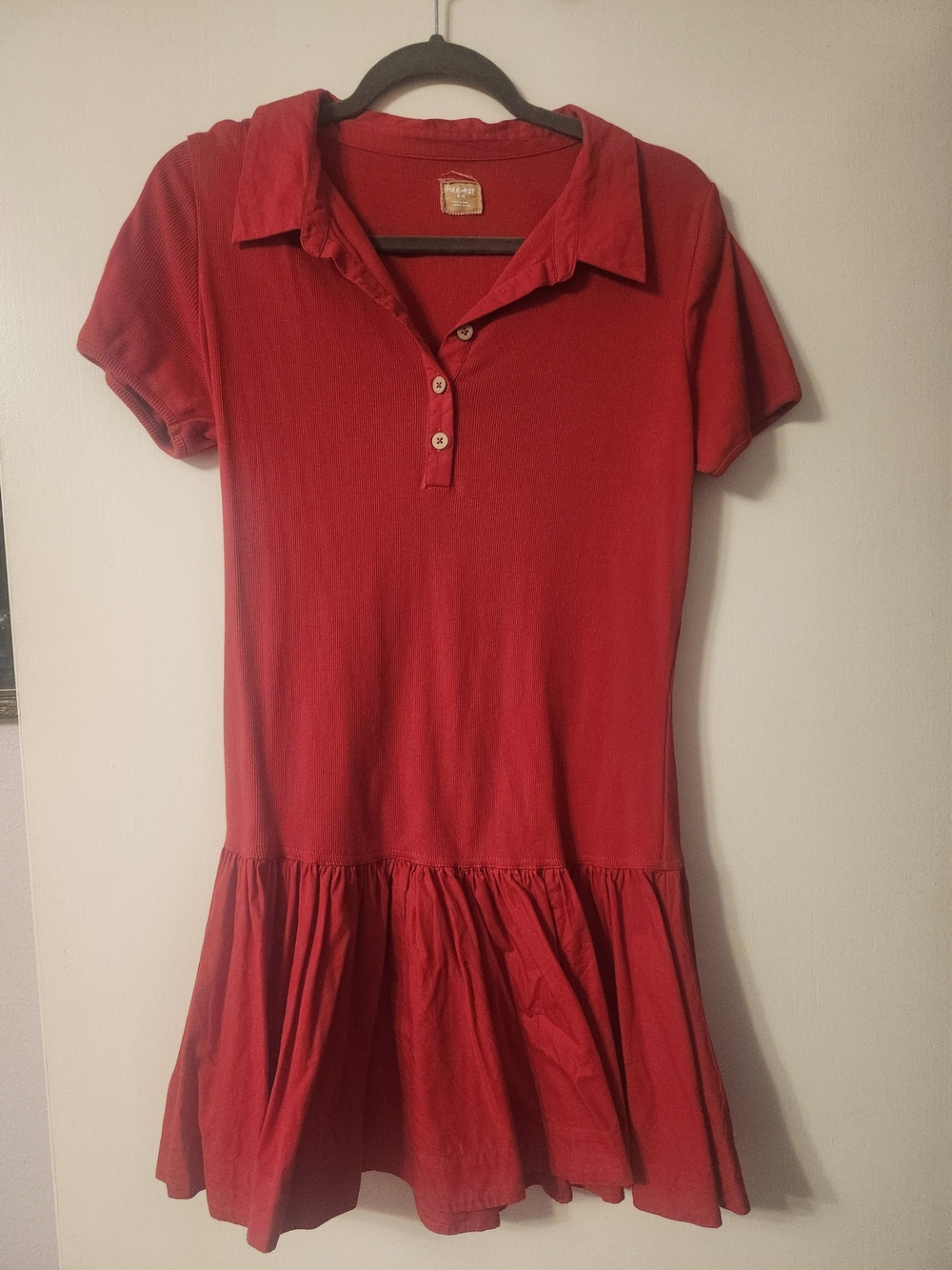 Free People Classic Charm Dress Red Size Medium - Picture 3 of 3